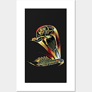 Neon Art Deco Football Posters and Art